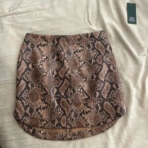 Lulu's Brown Black Mini Skirt Night Out